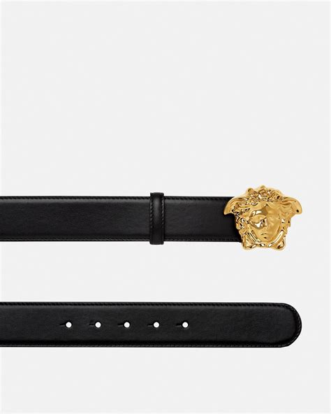 versace la medusa leather belt.